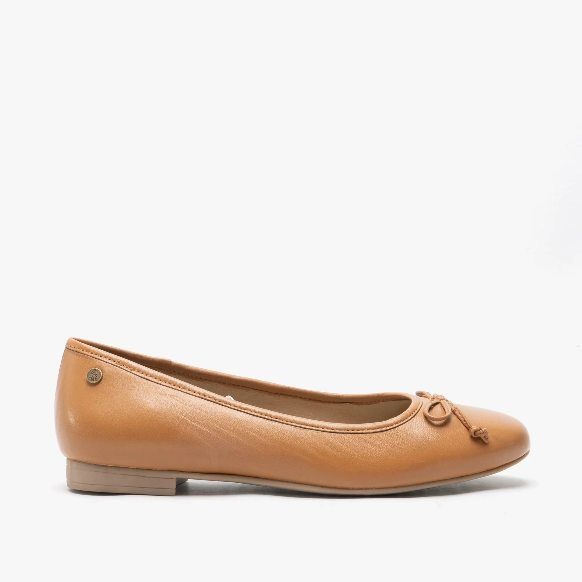 Hush Puppies NAOMI Womens Leather Ballerina Pumps Tan sold by Shuperb
