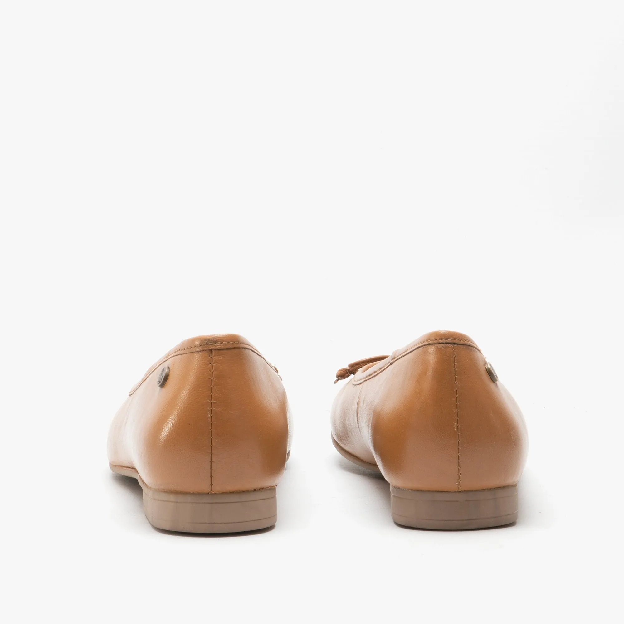 Hush Puppies NAOMI Womens Leather Ballerina Pumps Tan sold by Shuperb product image thumbnail 5