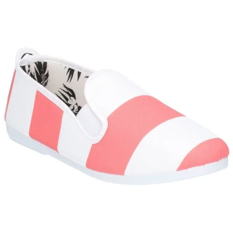 URPIA Junior Canvas Slip On Plimsolls Coral sold by Shuperb