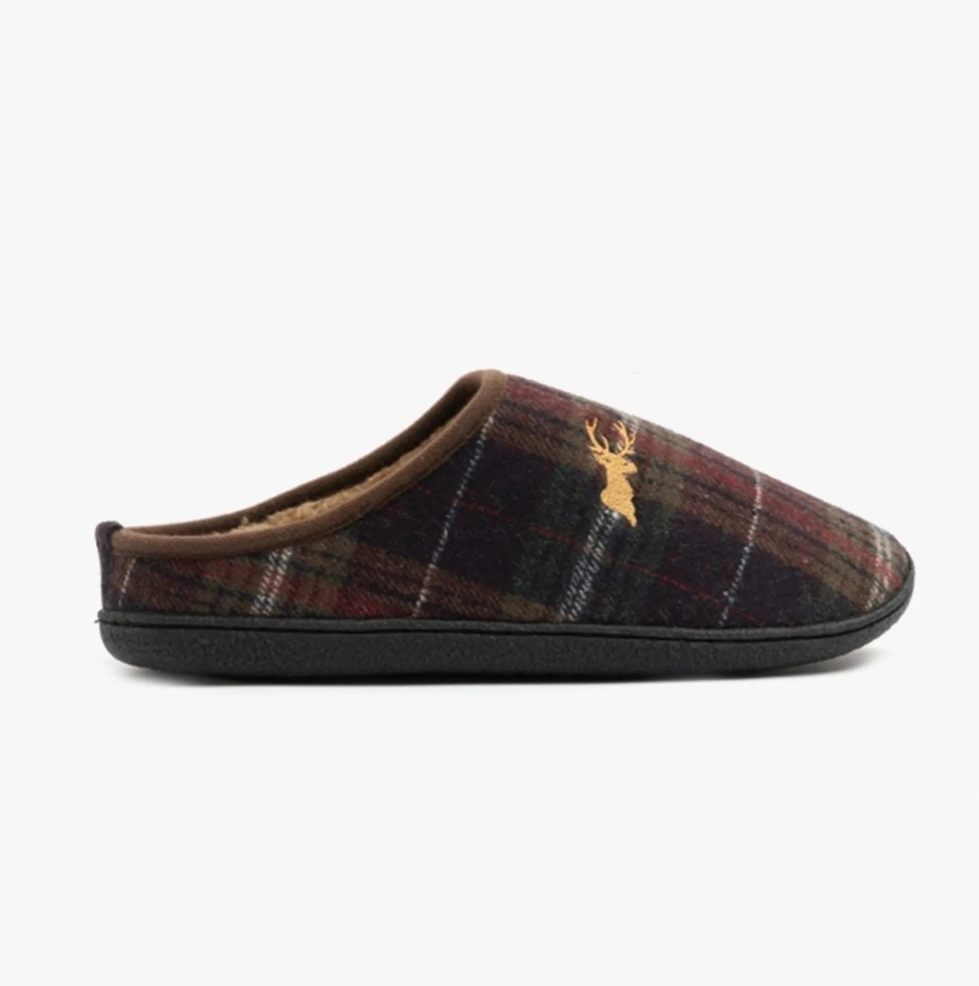 WHARFEDALE Mens Mule Slippers Brown sold by Shuperb