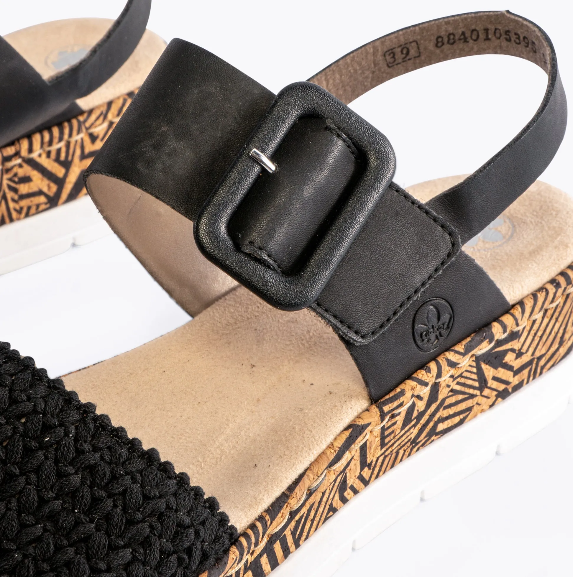 Rieker V3950-00 Womens Sandals Black sold by Shuperb product image thumbnail 4