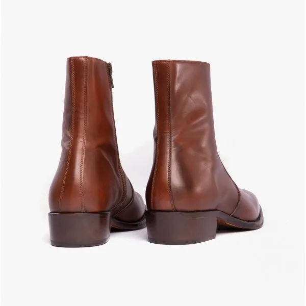 Club Cubano ARNO Mens Leather Cuban Heel Boots Cognac sold by Shuperb product image thumbnail 5