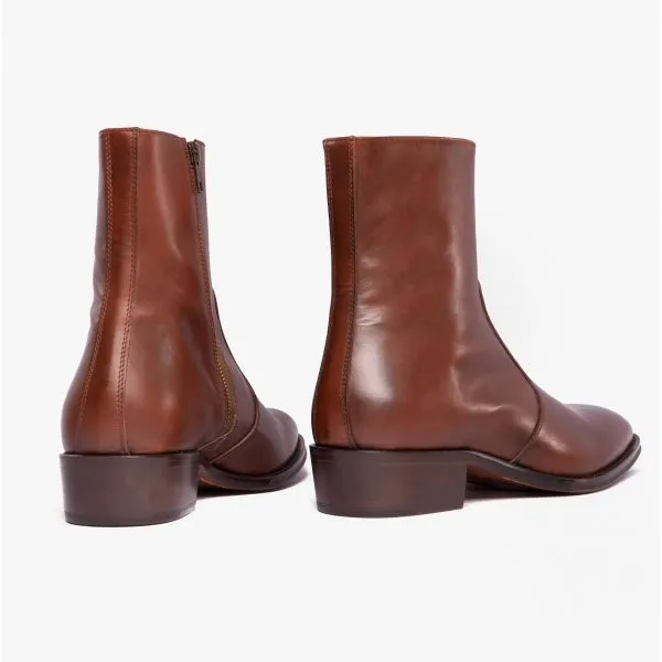 Club Cubano ARNO Mens Leather Cuban Heel Boots Cognac sold by Shuperb product image thumbnail 3