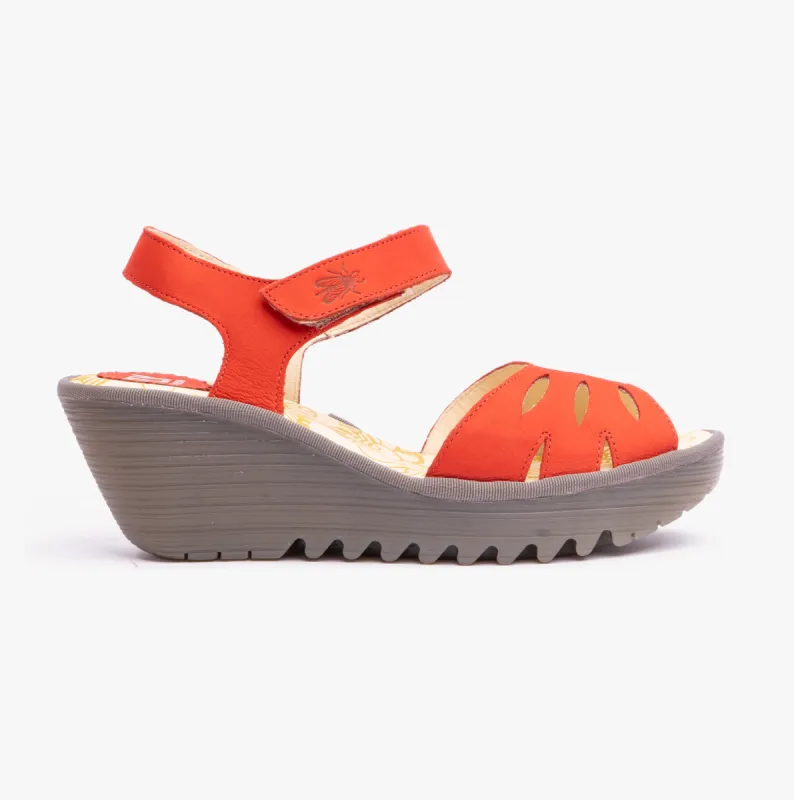 Fly London YAZI479FLY Womens Sandals Scarlet sold by Shuperb