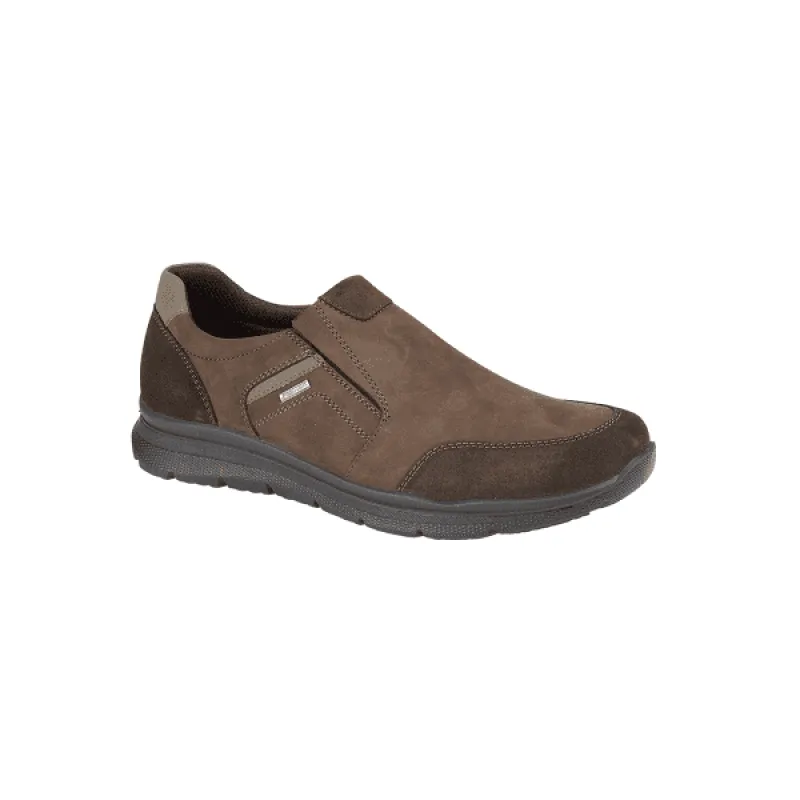 IMAC M032BN Mens Twin Gusset Nubuck Trainers Brown made by Shuperb