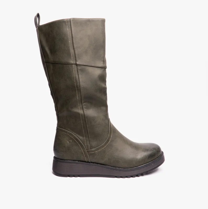 ROBYN4 Womens Tall Boots Khaki sold by Shuperb