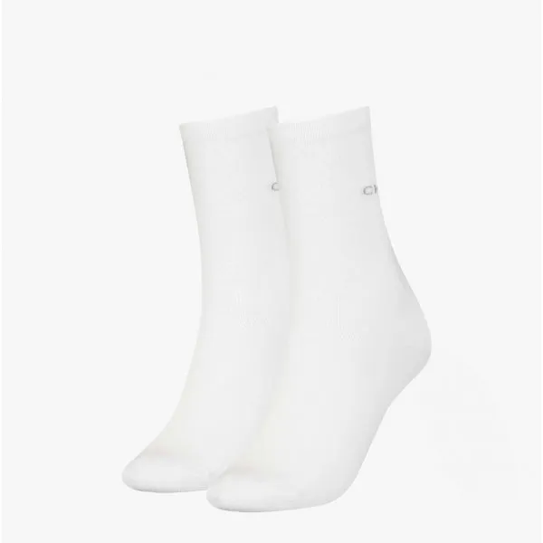 Calvin Klein 2 Pack Womens Crew Socks White sold by Shuperb