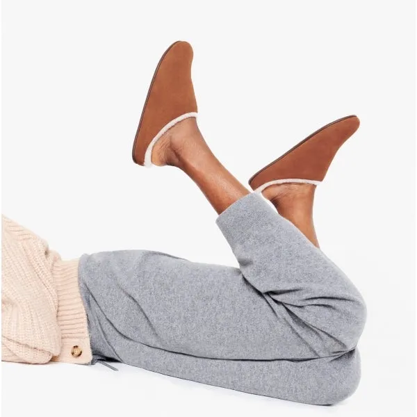 FitFlop CHRISSIE SHEARLING Womens Suede Mule Slippers Tumbled Tan sold by Shuperb product image thumbnail 2