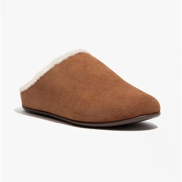 FitFlop CHRISSIE SHEARLING Womens Suede Mule Slippers Tumbled Tan sold by Shuperb product image thumbnail 4