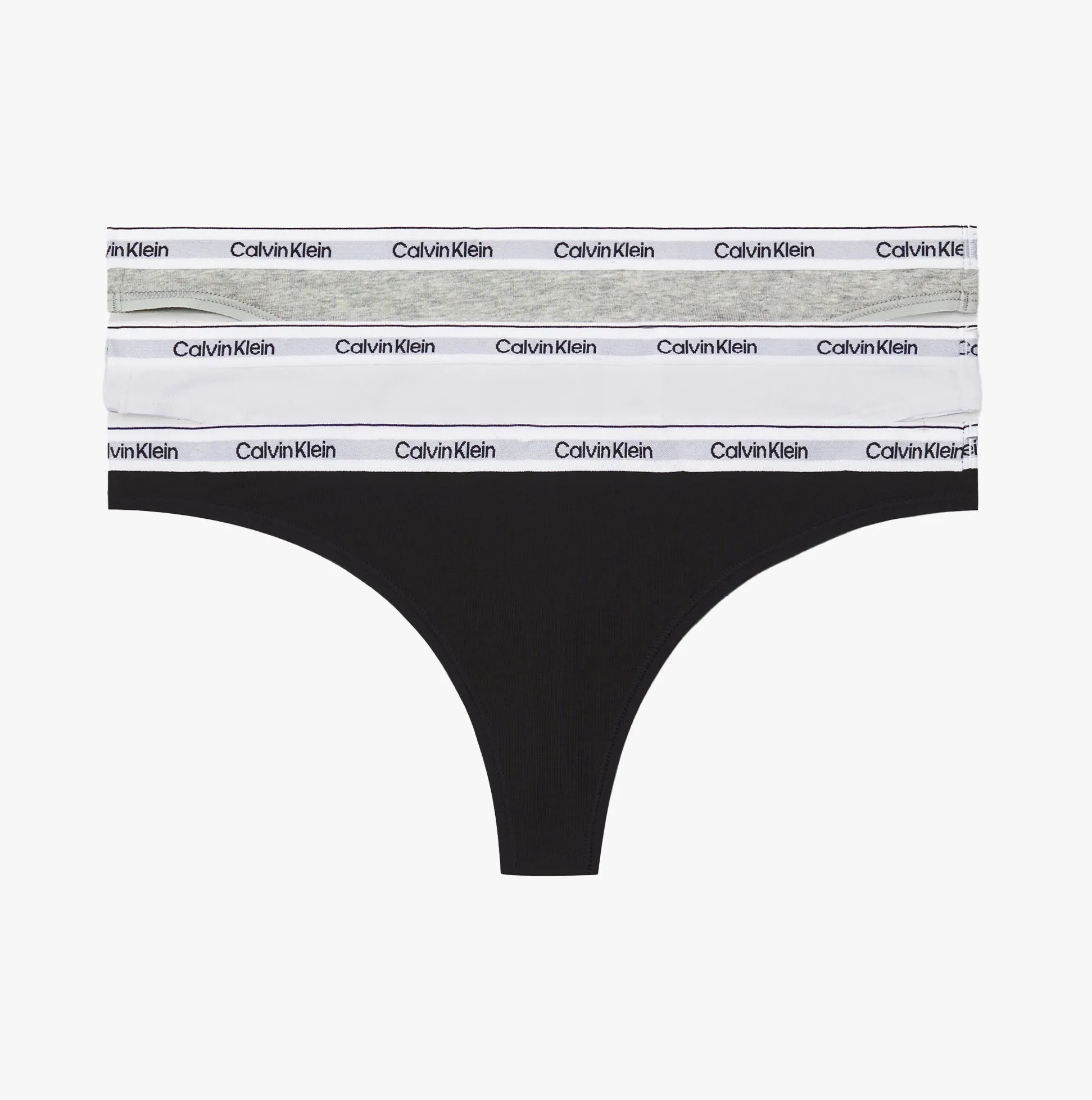 Calvin Klein MODERN LOGO 3 Pack Thongs Womens Multicoloured sold by Shuperb