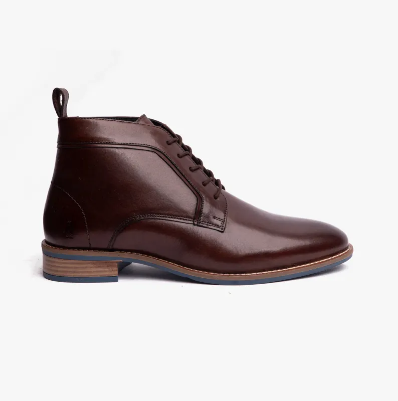 DECLAN LACE Mens Formal Boots Brown made by Hush Puppies