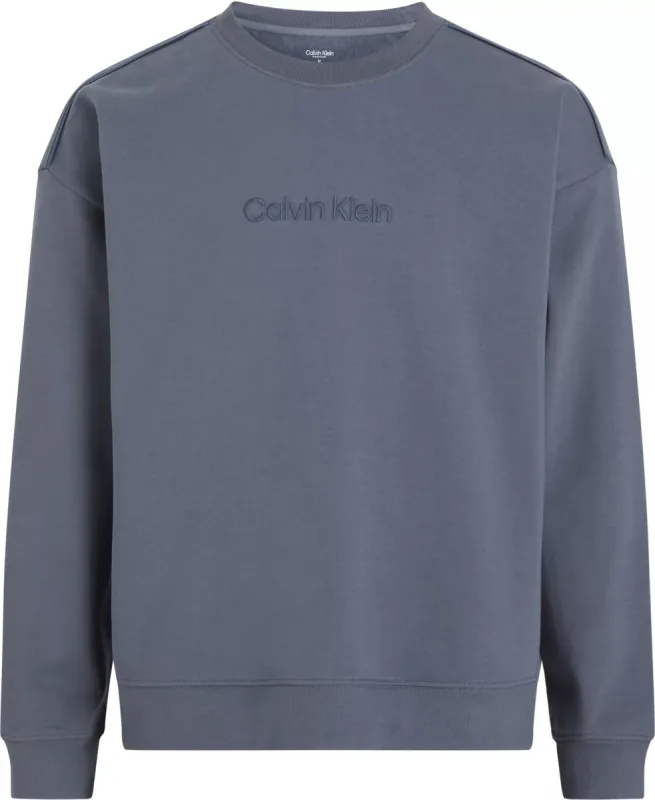 Calvin Klein COTTON FLEECE Mens Sweatshirt Turbulence / Ink made by Calvin Klein
