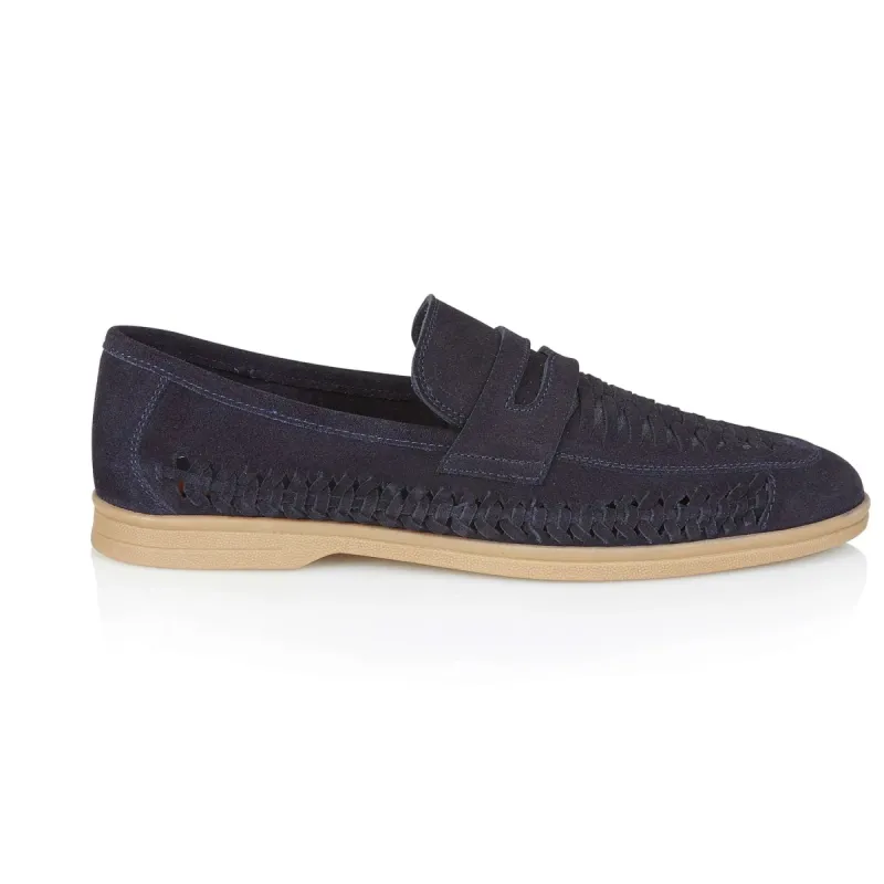 Silver Street London PERTH Mens Loafers Blue sold by Shuperb