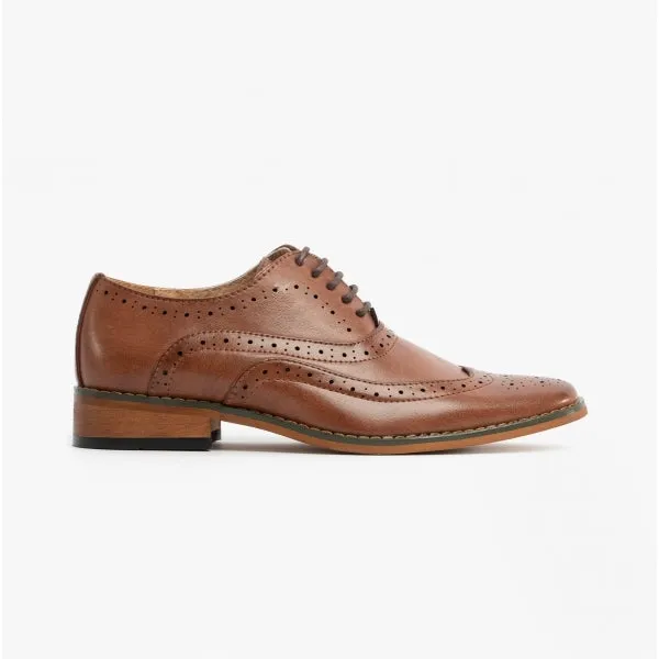 Goor MASON JNR Boys Wingtip Brogues Brown sold by Shuperb