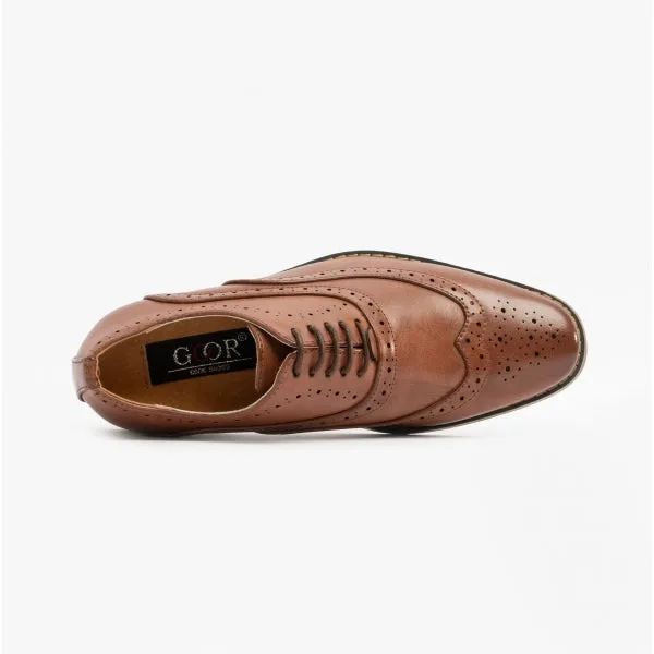 Goor MASON JNR Boys Wingtip Brogues Brown sold by Shuperb product image thumbnail 4