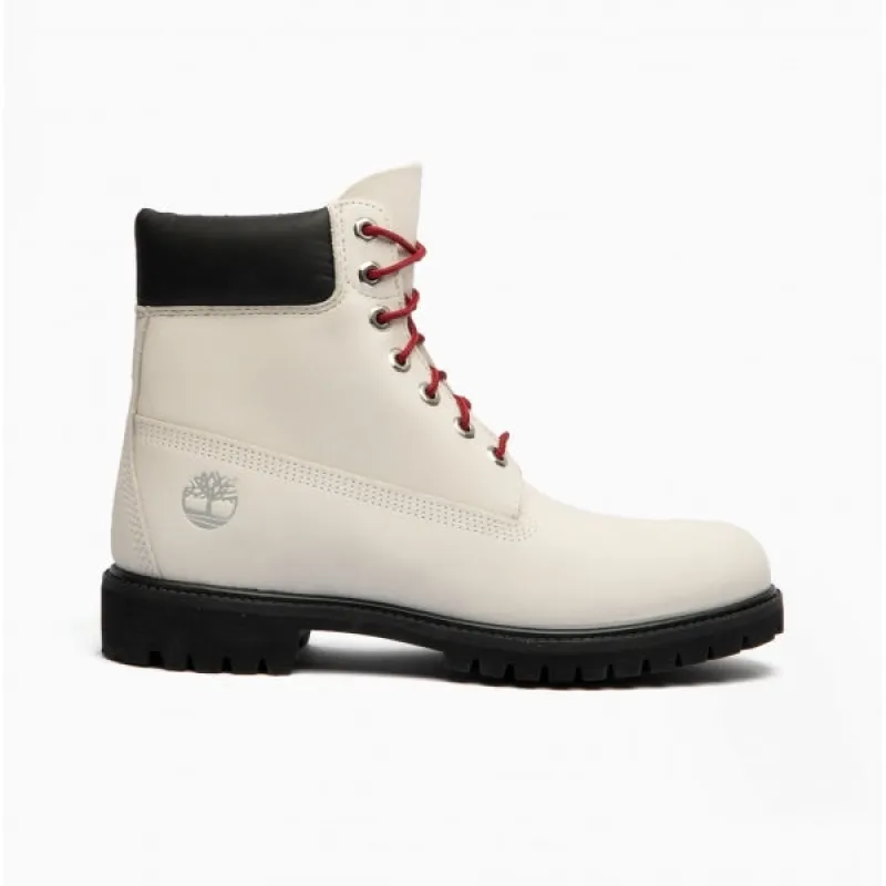 6" PREMIUM Mens Leather Boots White sold by Shuperb