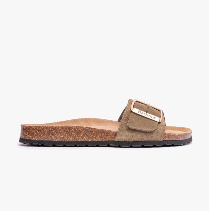 BENTON Womens Sandals Olive Suede sold by Shuperb