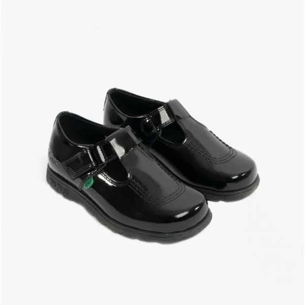 Kickers 115176 FRAGMA T-BAR Girls School Shoes Patent Black sold by Shuperb product image thumbnail 2