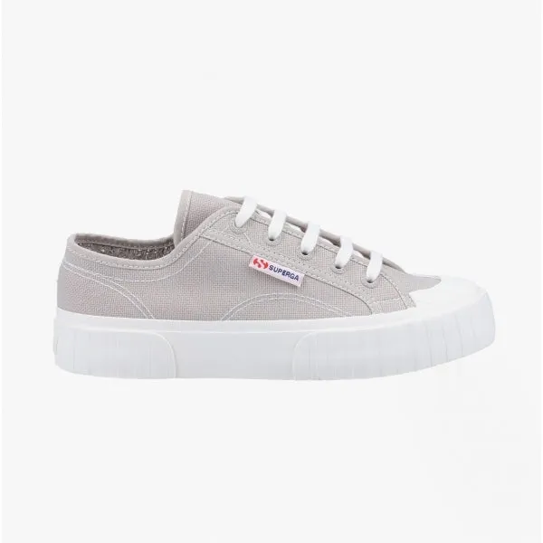 2630 STRIPE Ladies Canvas Trainers Grey Colomba sold by Shuperb