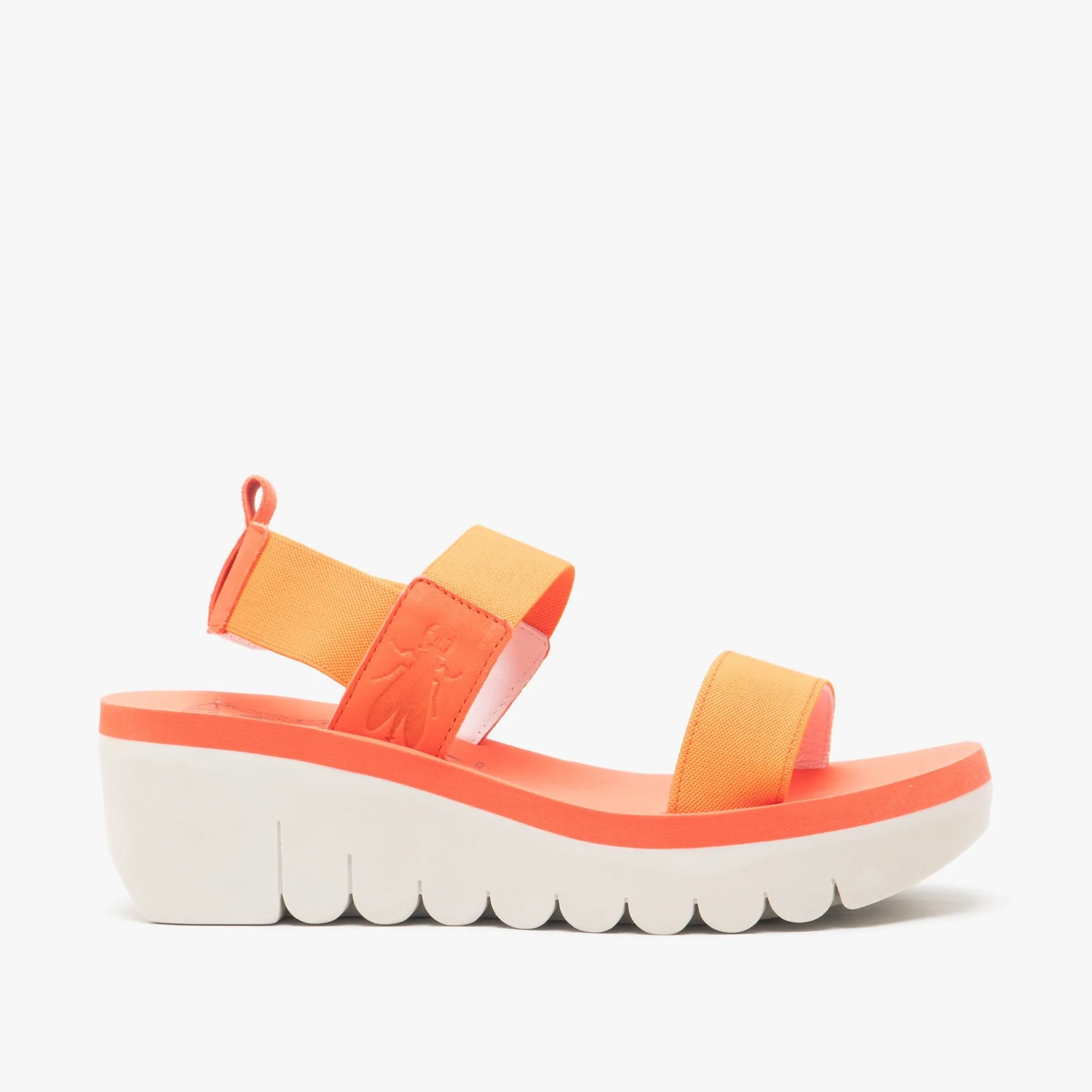 YACI594FLY Ladies Elastic Wedge Heel Sandals Devil Red sold by Shuperb