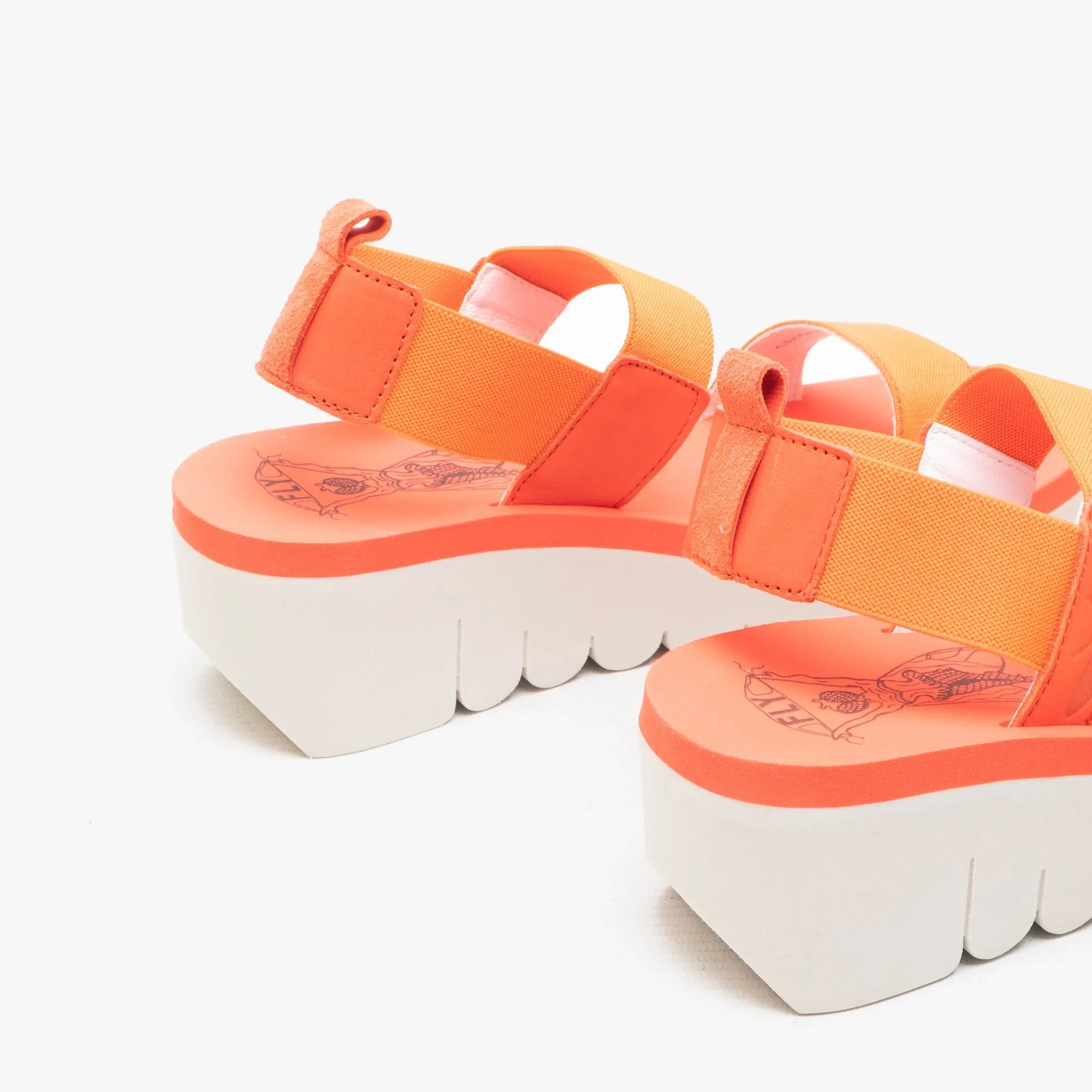 YACI594FLY Ladies Elastic Wedge Heel Sandals Devil Red sold by Shuperb product image thumbnail 3