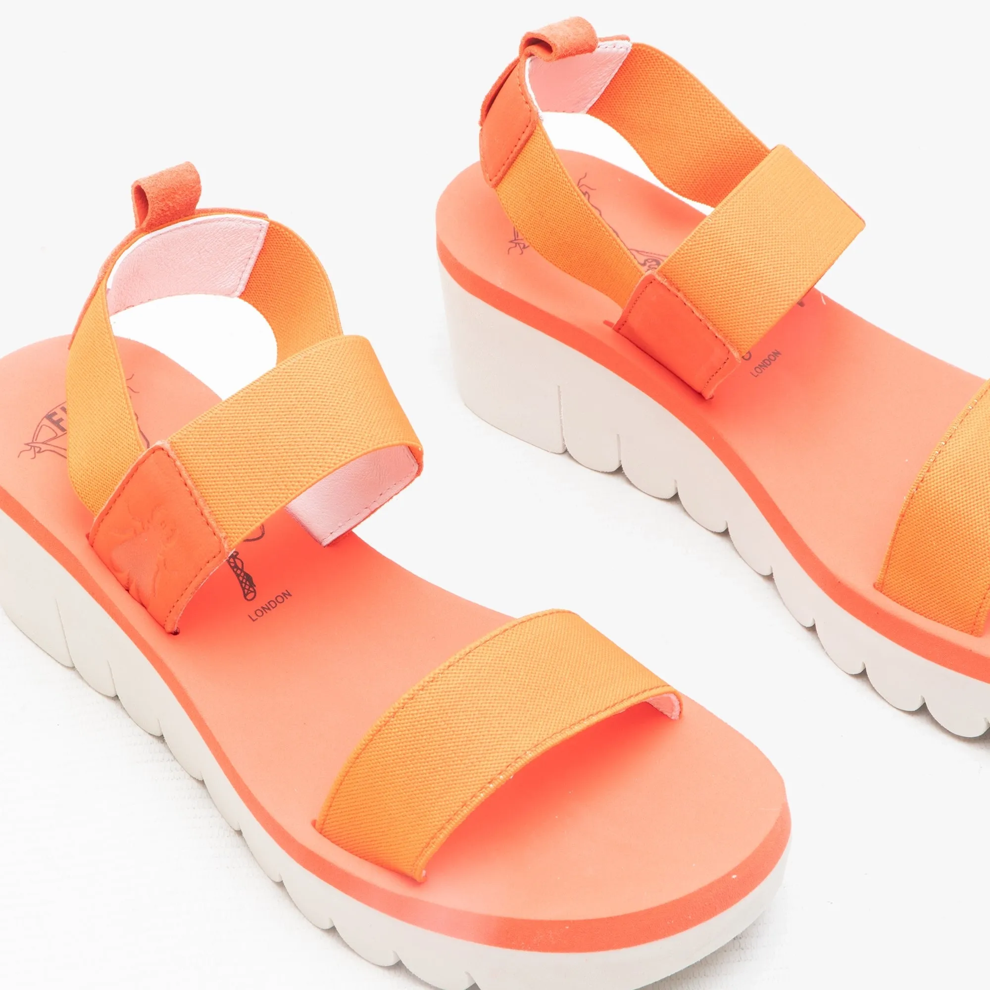 YACI594FLY Ladies Elastic Wedge Heel Sandals Devil Red sold by Shuperb product image thumbnail 2