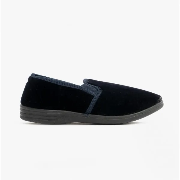 Zedzzz ROSS Mens Full Slippers Navy sold by Shuperb