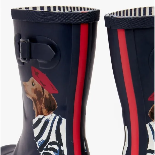 MOLLY WELLY Ladies Rubber Wellies Navy Sausage Dog sold by Shuperb product image thumbnail 5