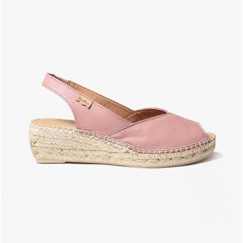 Toni Pons BERNIA Womens Leather Slingback Espadrilles Pale sold by Shuperb