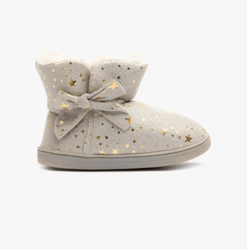 Jo & Joe TINKERBELL Girls Boot Slippers Light Grey sold by Shuperb