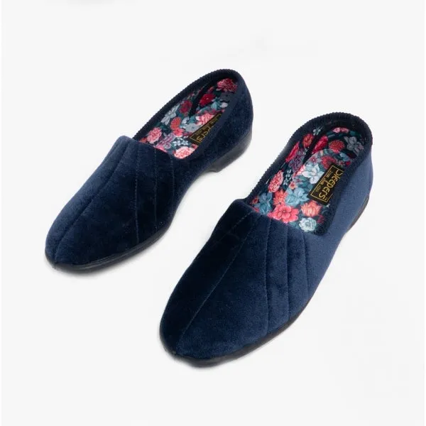 Sleepers AUDREY III Womens Full Wide Slippers Navy Blue sold by Shuperb product image thumbnail 2