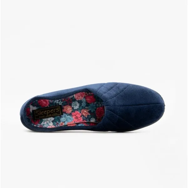 Sleepers AUDREY III Womens Full Wide Slippers Navy Blue sold by Shuperb product image thumbnail 4
