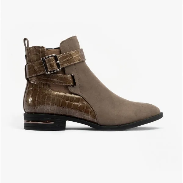 Lotus LAUREL Womens Boots Taupe/Croc sold by Shuperb
