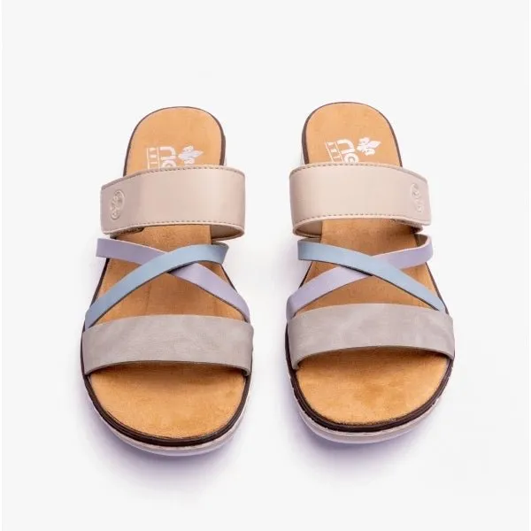 V3652-92 Ladies Mules Beige Multi sold by Shuperb product image thumbnail 5