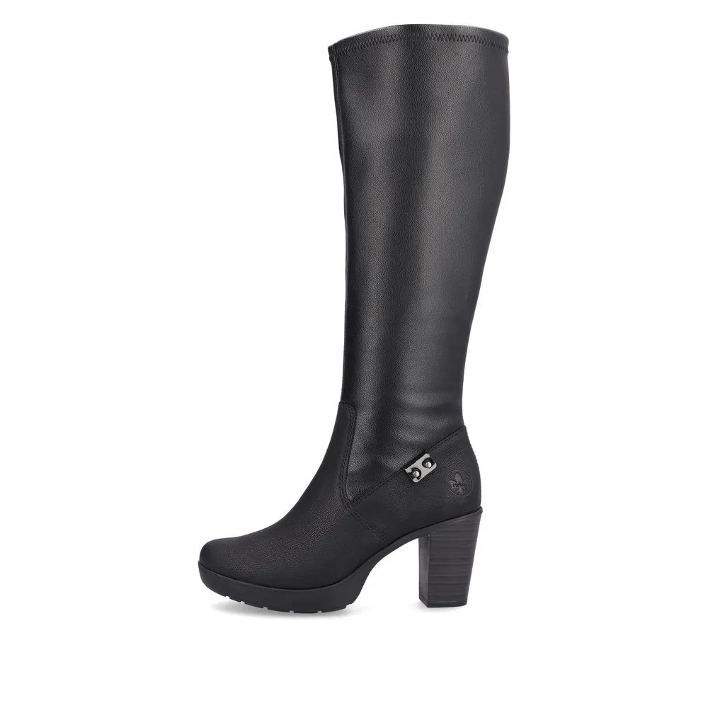 Y2253-00 Womens Knee High Boots Black sold by Shuperb