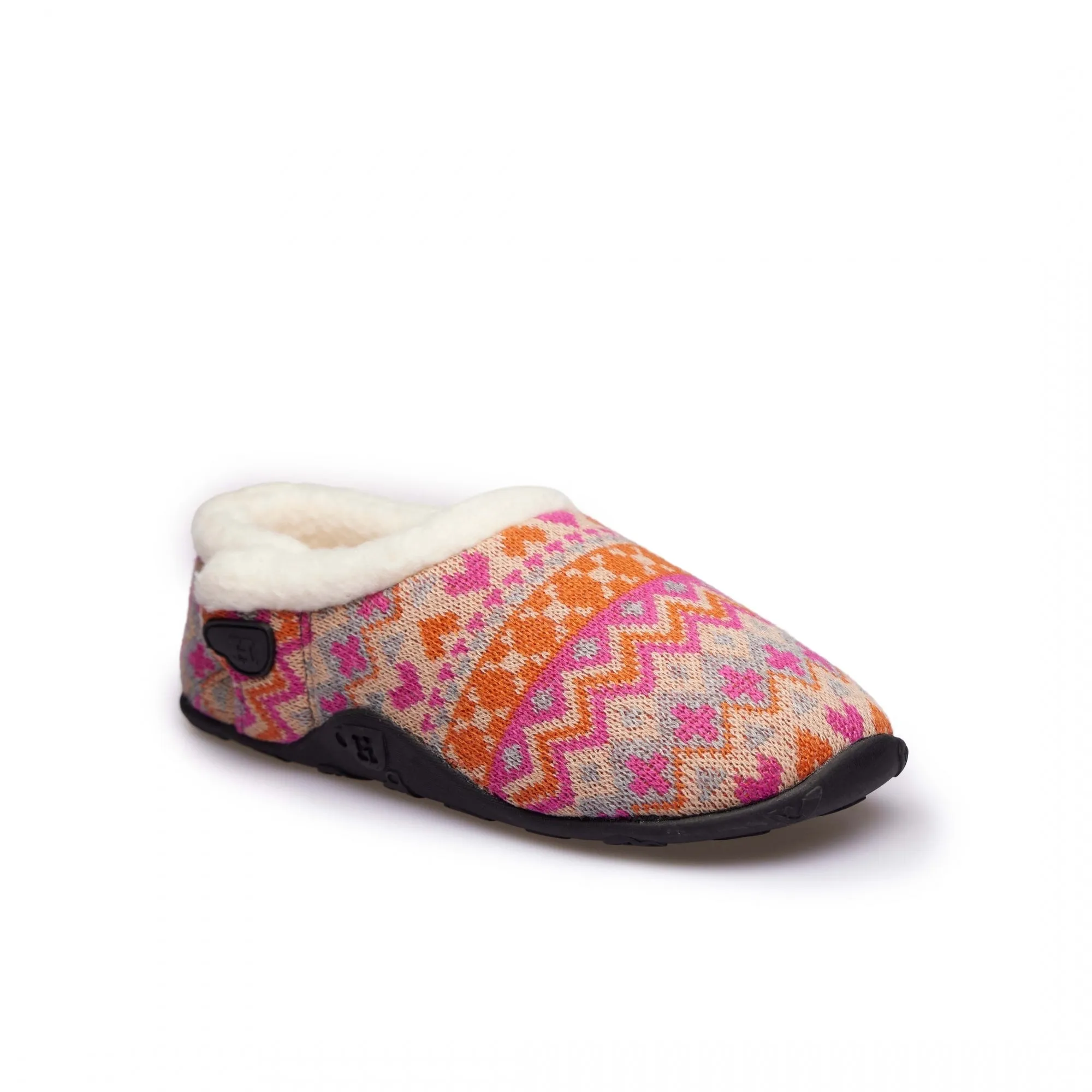 LAYLA Ladies Full Slippers Orange/Pink Knit sold by Shuperb product image thumbnail 5