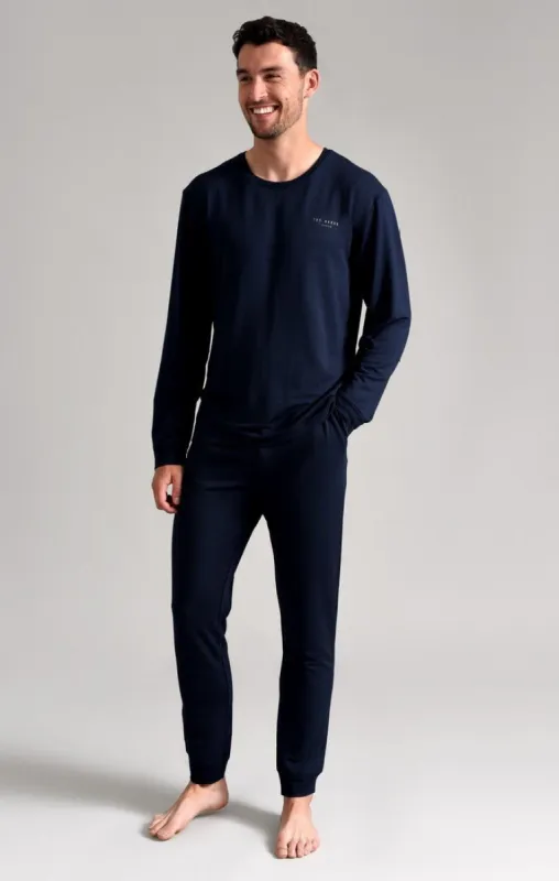 SUPER SOFT Long Sleeve Top Mens Navy sold by Shuperb