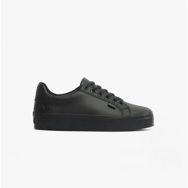 Kickers 116739 TOVNI STACK VEGAN Girls School Shoes Black made by Kickers