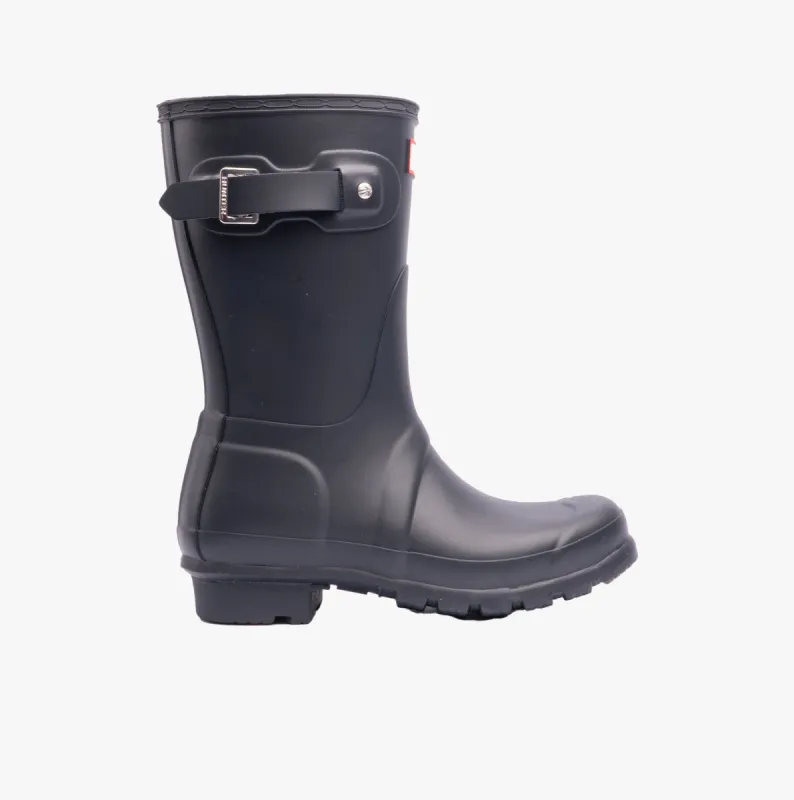 Hunter ORIGINAL SHORT Womens Wellies Navy sold by Shuperb