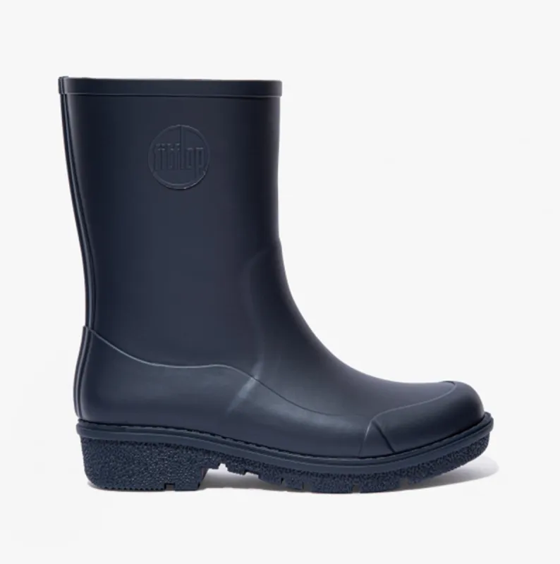 FitFlop WONDERWELLY SHORT Womens Rubber Wellington Boots Midnight Navy sold by Shuperb
