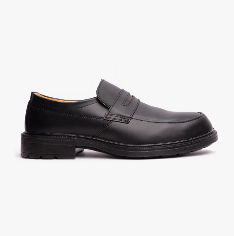 FS46 Mens Leather Safety Shoes Black sold by Shuperb