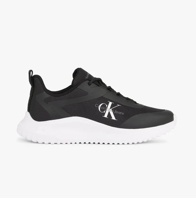 EVA RUNNER LOW LACE Womens Trainers Black/Bright White made by Calvin Klein
