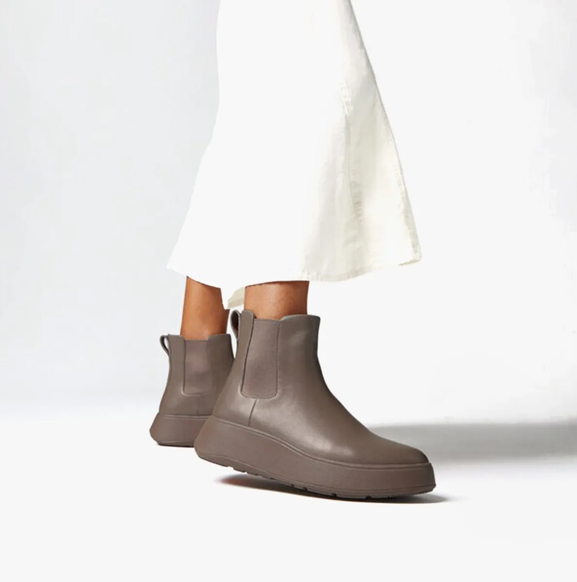 FitFlop F-MODE FLATFORM Womens Chelsea Boots Minky Grey sold by Shuperb product image thumbnail 2