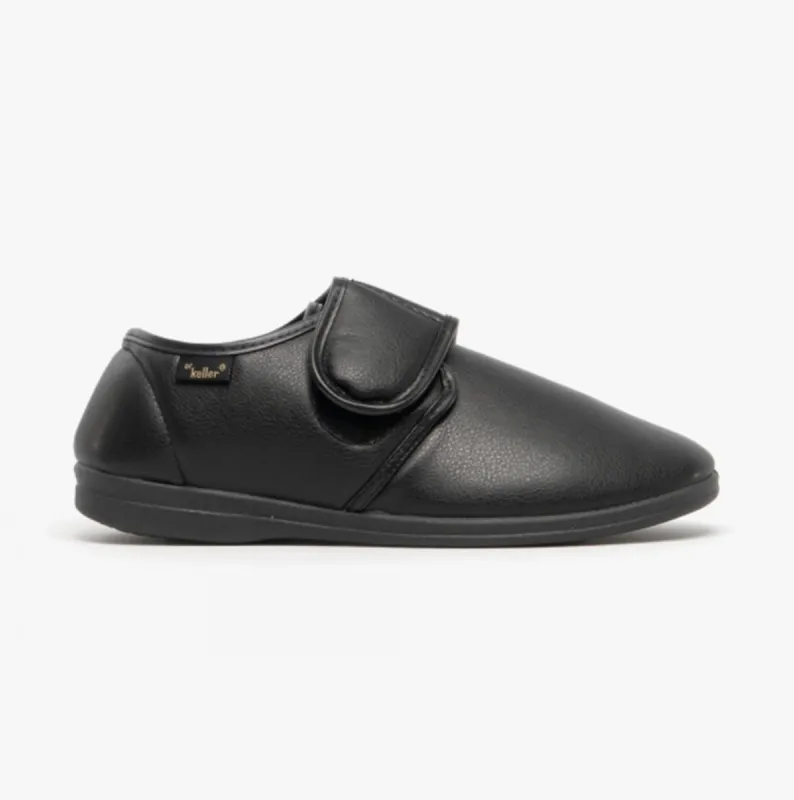 Dr Keller CHRIS Mens Full Slippers Black sold by Shuperb