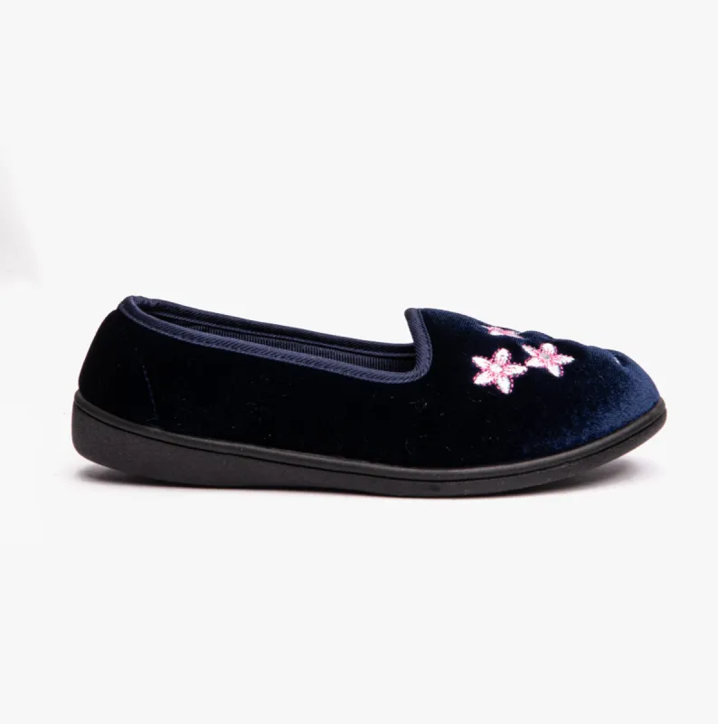Dr Keller VERA Womens Ballerina Slippers Navy sold by Shuperb