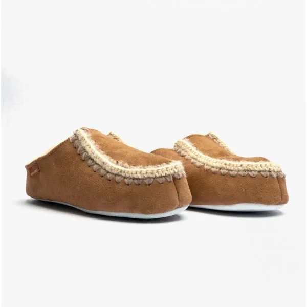 Shepherd BEATRICE Womens Sheepskin Mules Chestnut sold by Shuperb product image thumbnail 2