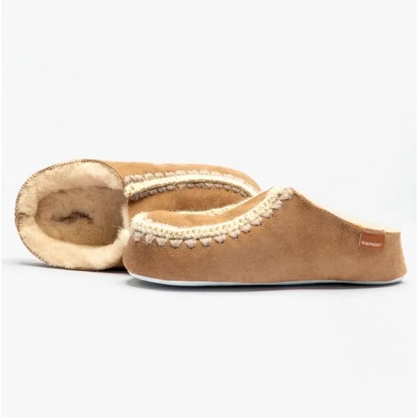 Shepherd BEATRICE Womens Sheepskin Mules Chestnut sold by Shuperb product image thumbnail 4