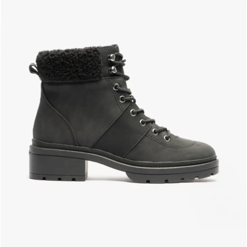 ICY Ladies Shearling Ankle Boots Black sold by Shuperb