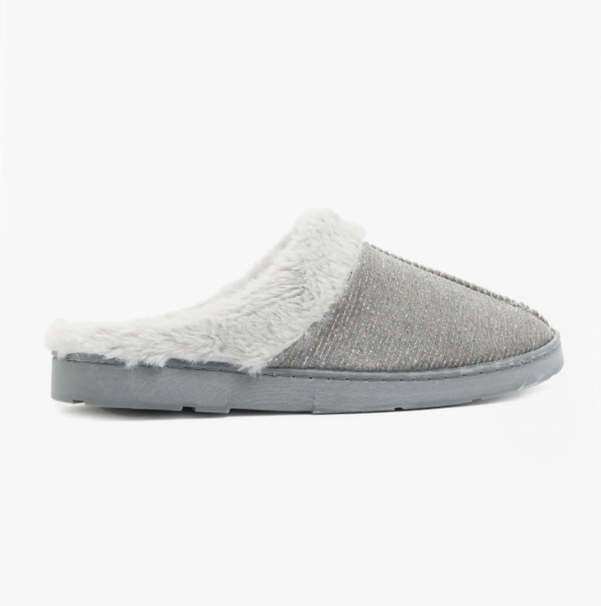 DECATOR Ladies Mule Slippers Grey sold by Shuperb