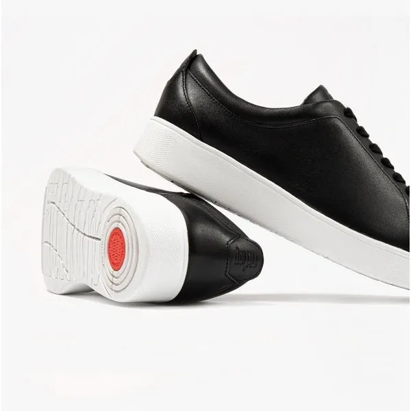 FitFlop RALLY Womens Leather Trainers Black/White sold by Shuperb product image thumbnail 4